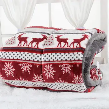 

Snowflake Deer Printing Dog Bed Blanket Soft Flannel Fleece Warm Pet Blankets Sleeping Bed Cover Mats For Small Medium Dog