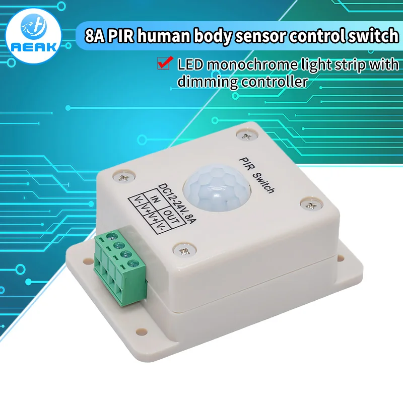 Инфракрасный датчик движения 12 В 24 8 А переключатель постоянного тока 12-24 |