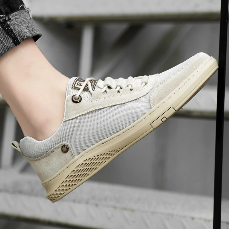 Men's Casual Shoes Genuine Leather Shoes Men Tooling Work Shoe Soothing Soft Quality Summer Breathable Male Footwear