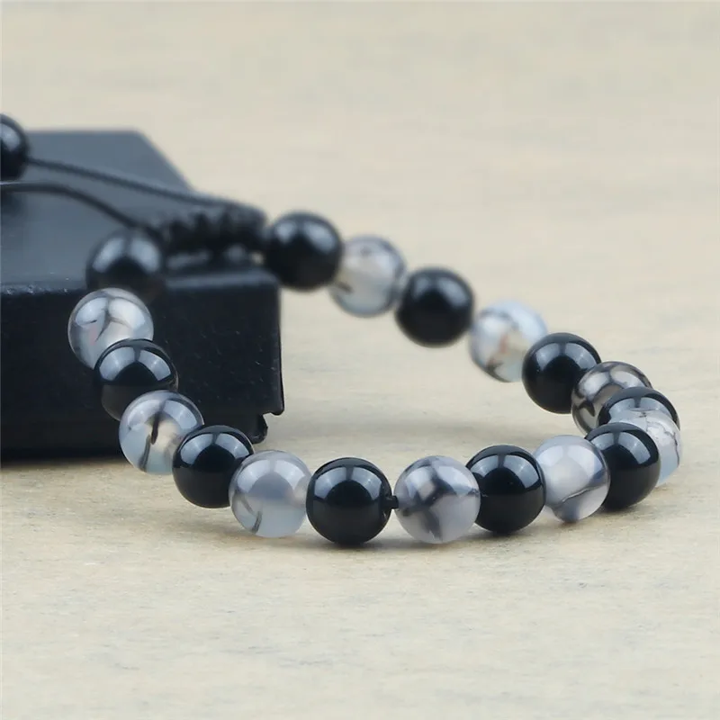 Acheter Mode 4mm perles de pierre naturelle mauvais œil Bracelet à la main  hématite turc mauvais œil Bracelet pour hommes bijoux à main Pulseras Homme