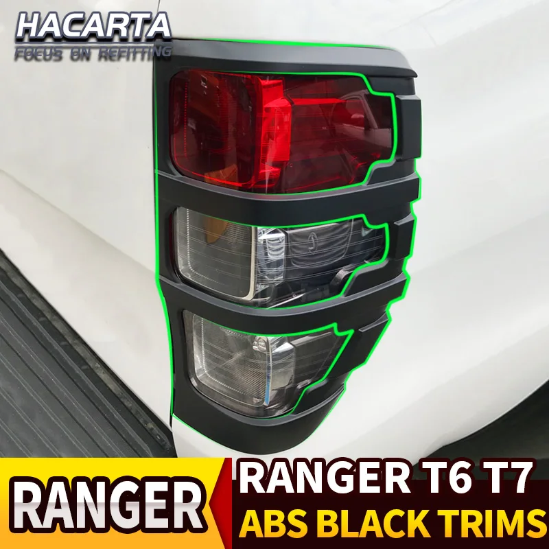 

for ford ranger accessories ABS matte black tail light covers trim for FORD RANGER T6 T7 2012- 2017 car styling rear lamp cover