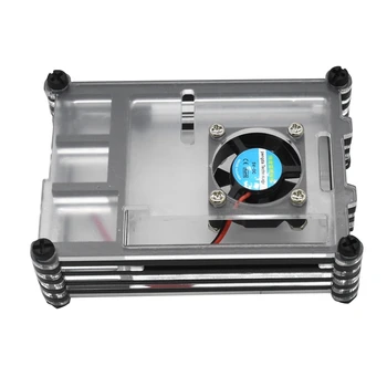 

Geekteches Raspberry Pi Acrylic Case with Cooling Fan for Raspberry Pi 4 Model B
