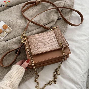 

DORANMI Stone Pattern Chain Strap Shoulder Bags For Women 2020 Luxury Brand Designed Flap Crossbody Bag Bolsos Mujer BG483