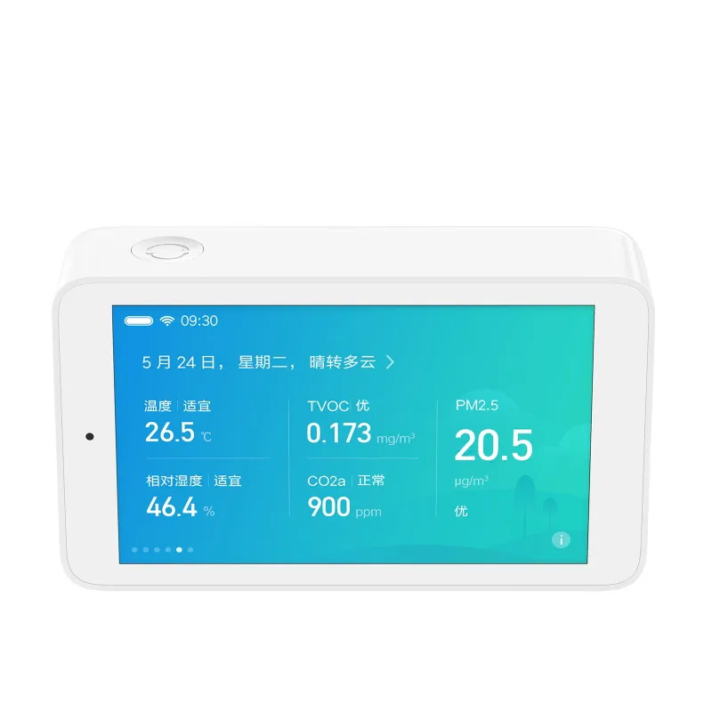 Chinese version Xiaomi Mijia детектор воздуха Высокоточный 3,97 дюймовый сенсорный экран USB интерфейс PM2.5 CO2a TVOC датчик влажности монитор воздуха для дома - Цвет: Chinese version