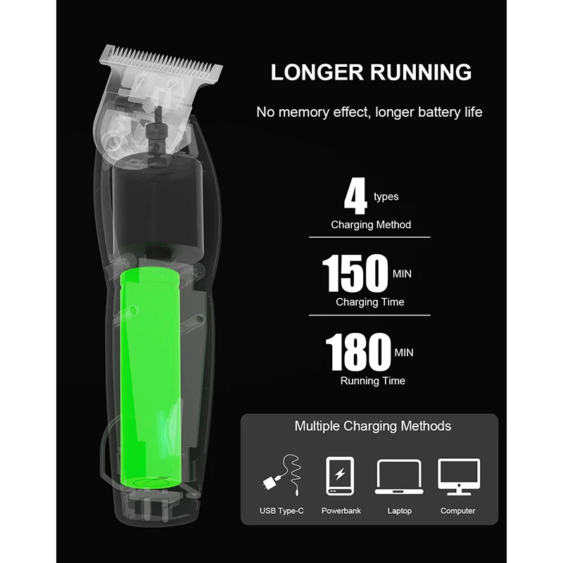 ENCHEN Hair Clippers with T Blade Close Cutting Haircut Kit Cordless Rechargeable Electric Trimmer for Men Kids Home Travel