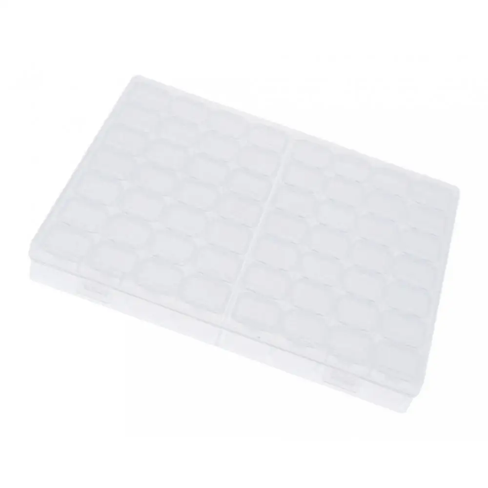 Plastic Cute Clear Storage Box with 56 Grids Jewelry Nail Art Pill Beads Mini Case Jewelry Display