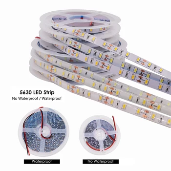 DC 12V LED 스트립 램프 5630 5730 120leds/m 너비 8mm 10mm 자연 화이트/따뜻한 화이트 유연한 테이프 Led 스트립 빛