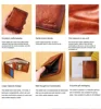 Dante Men's Leather Wallet RFID Anti-theft Brush Head Layer Cowhide Retro Casual Vertical Multi-Function Money Bag Money Clips 5