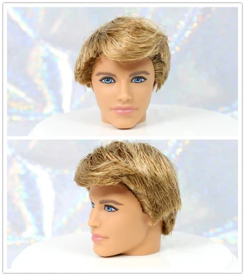 gold style hair Принц Кен Кукла голова Игрушка Дети подарок на день рождения кукла игрушка голова DIY кукла части игрушки дети подарок на день рождения белый коричневый черный кожа принц - Цвет: gold style hair