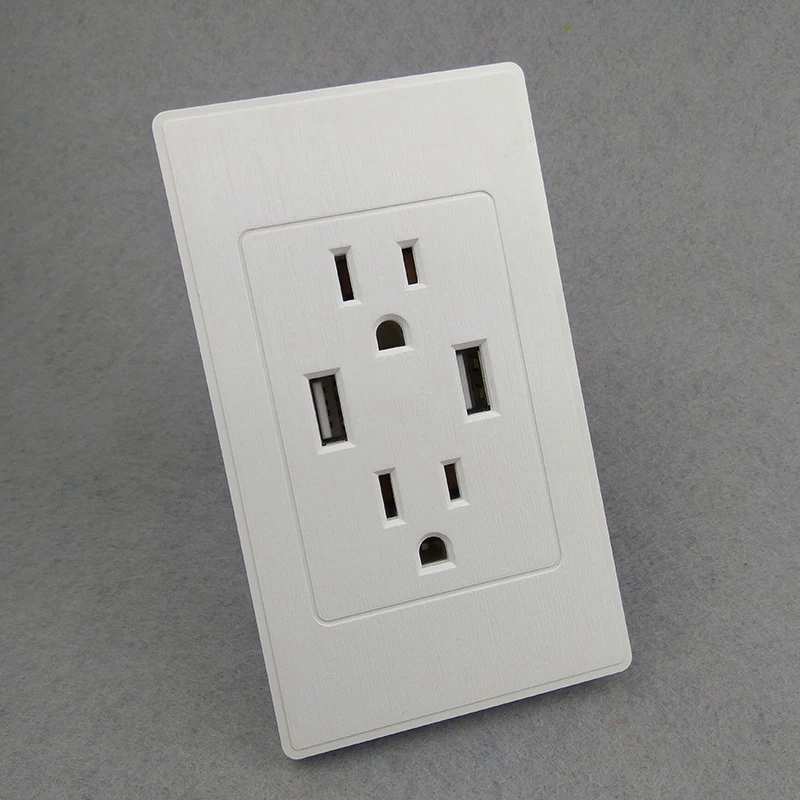 15A Ul Американский двойной Usb настенная розетка американская стандартная розетка США 2.4A Usb розетка панель США вилка