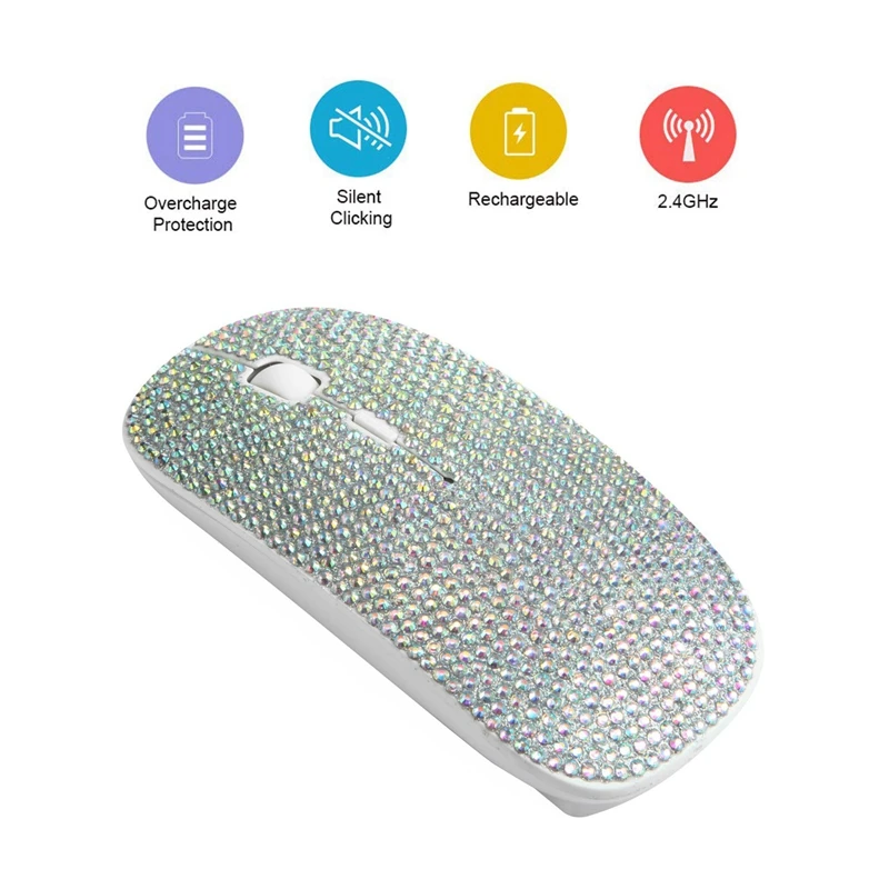 Ослепительная перезаряжаемая беспроводная мышь 2,4G с зарядкой Беспроводная оптическая мышь
