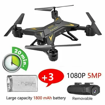 

5MP HD 4CH Propeller Protector Remote Control With Camera Altitude Hold RC Drone Toy 6 Axis 2.4GHz WIFI Foldable Quadcopter