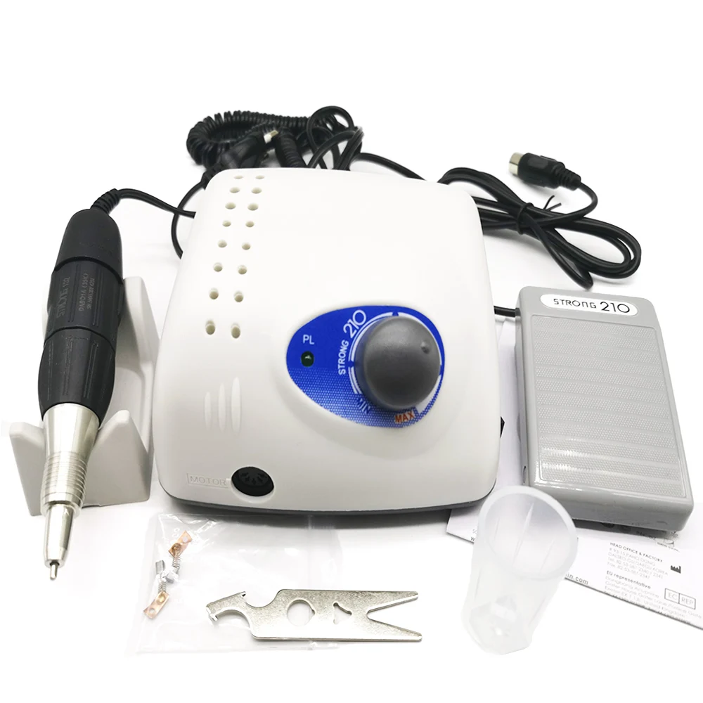 1 set 220V EU plug 65W210 модель управления 35000 об/мин Электрический Маникюрный аппарат 102 Маникюр Педикюр пилка для ногтей Оборудование для ногтей Электрический Маникюрный Набор - Цвет: 1 set 220V EU plug