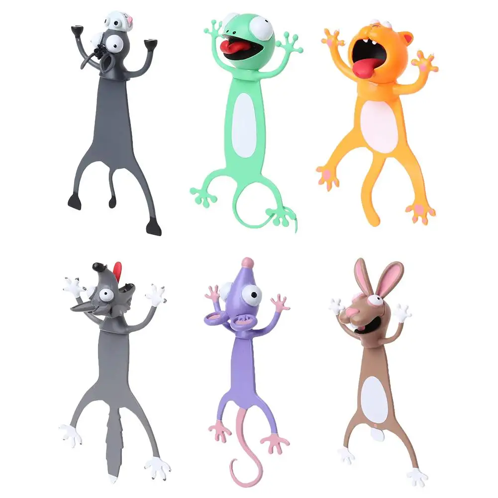 

Cute 3D Bookmark Animal Squash Cat Rabbit Mouse Bookmark Creative Wolf Kids Tag Girl Gift Office School Kawaii Stationery
