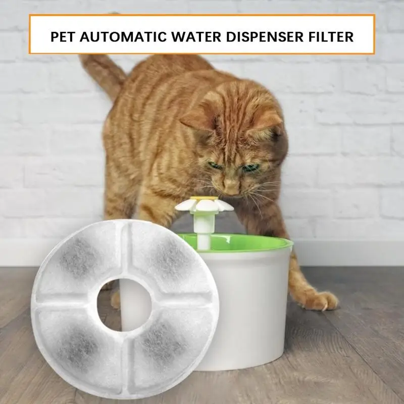 8 шт. ПЭТ автоматический диспенсер для воды фильтр хлопок активированный уголь фильтр аксессуары замена кошка здоровье домашних животных