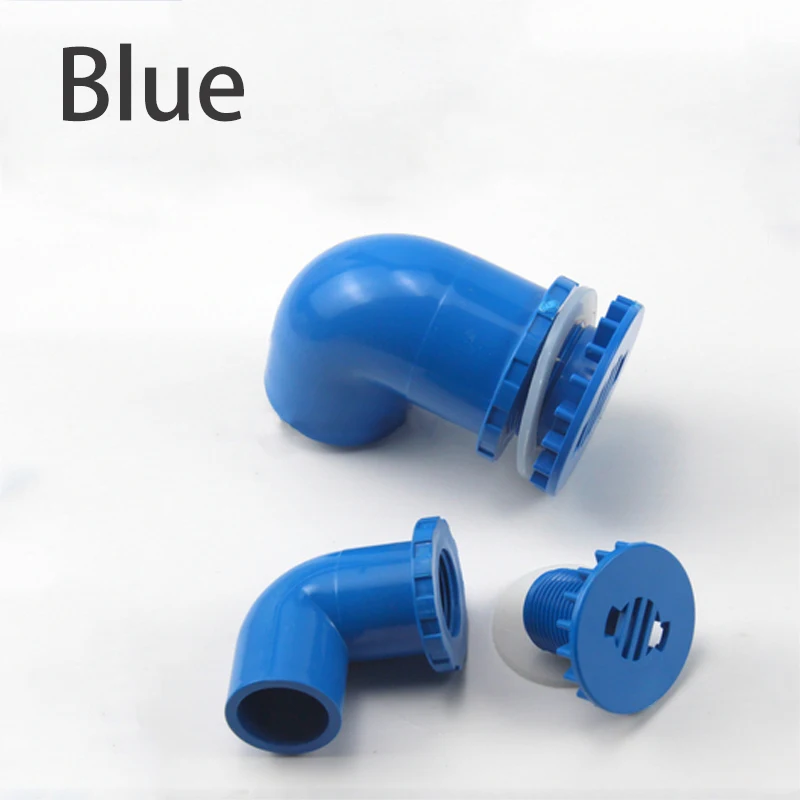 1 PC Fish tank drainage joint water tank PVC drainage pipe fittings group drainage Elbow discharge for Aquarium