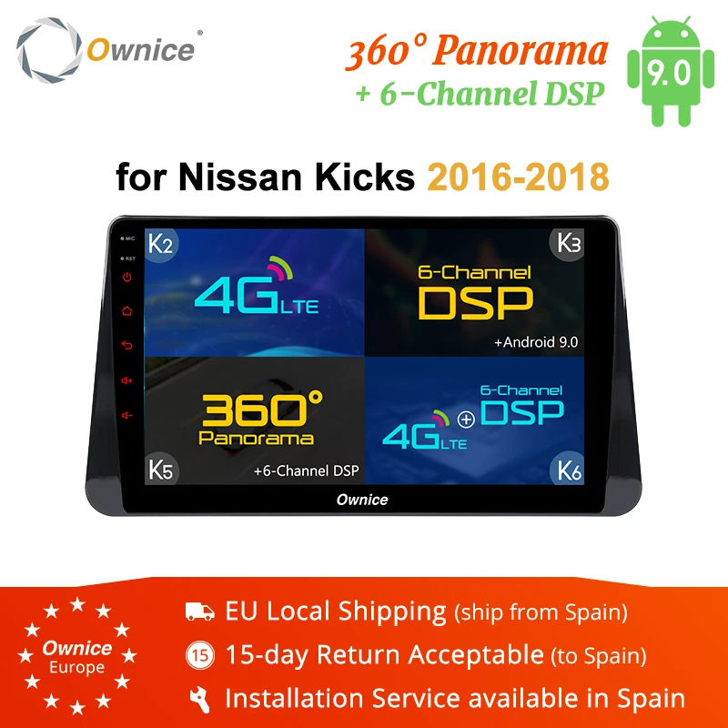 

Ownice K3 K5 K6 Octa 8 Core 10.1 inch Android 9.0 Car Radio DVD Player GPS for Nissan Kicks 2016 - 2018 Navigation 4G DAB+ DVR