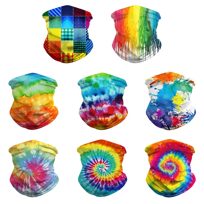 

Tie-dye Digital Printed Insect Mask Multifunctional Holiday Mask Magic Turban
