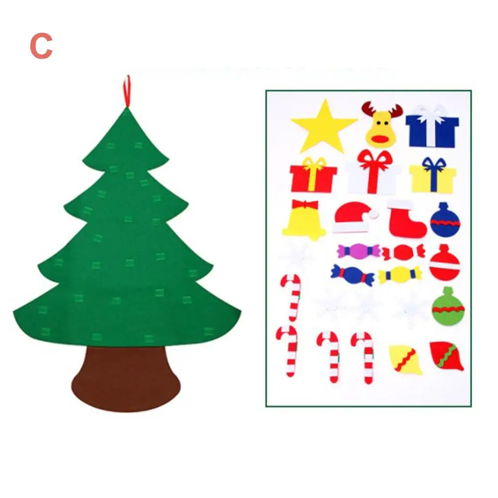 Креативный Набор для украшения рождественской елки DIY, подарки для детей, Новогодняя дверь, настенные подвесные украшения для рождественской елки, снеговик, Санта Клаус - Цвет: 8