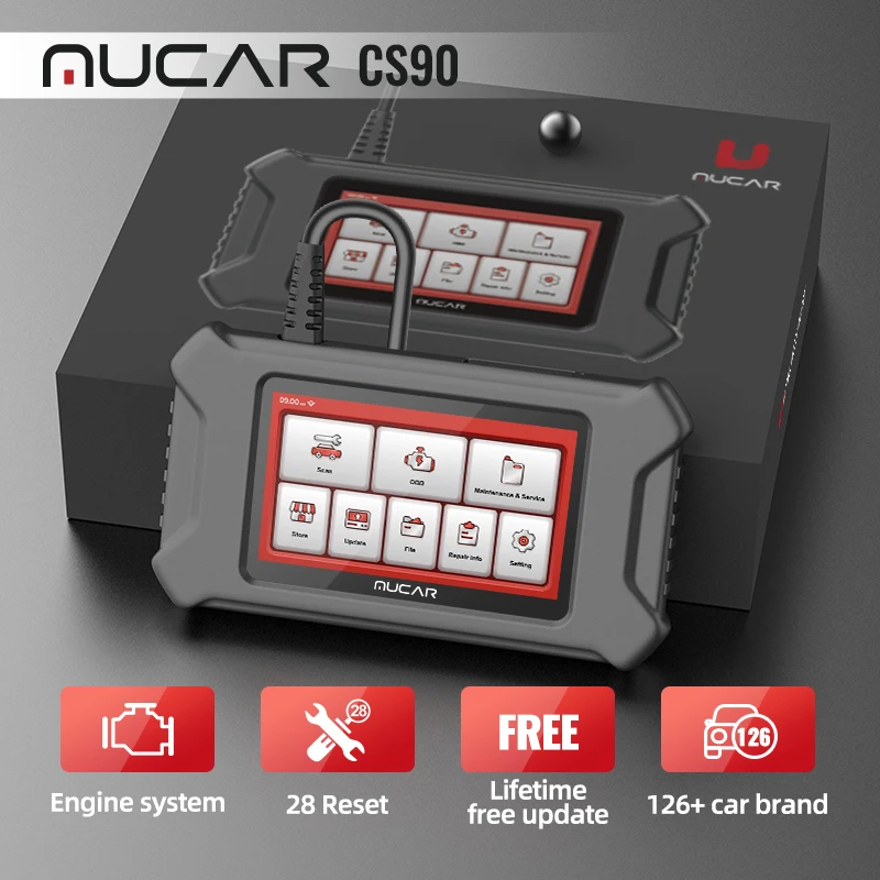 Диагностический сканер MUCAR CS90 OBD2 для автомобилей с полной системой BT200