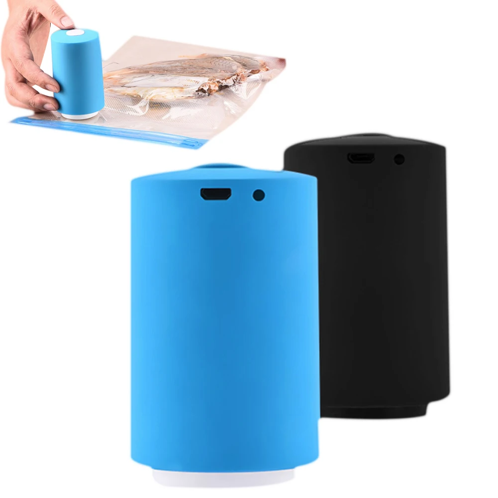

Mini USB Househoud Sealer Clamp Snack Automatic Compression Vacuum Pump Fresh Food Rod Strip Kitchen Tool With Bags
