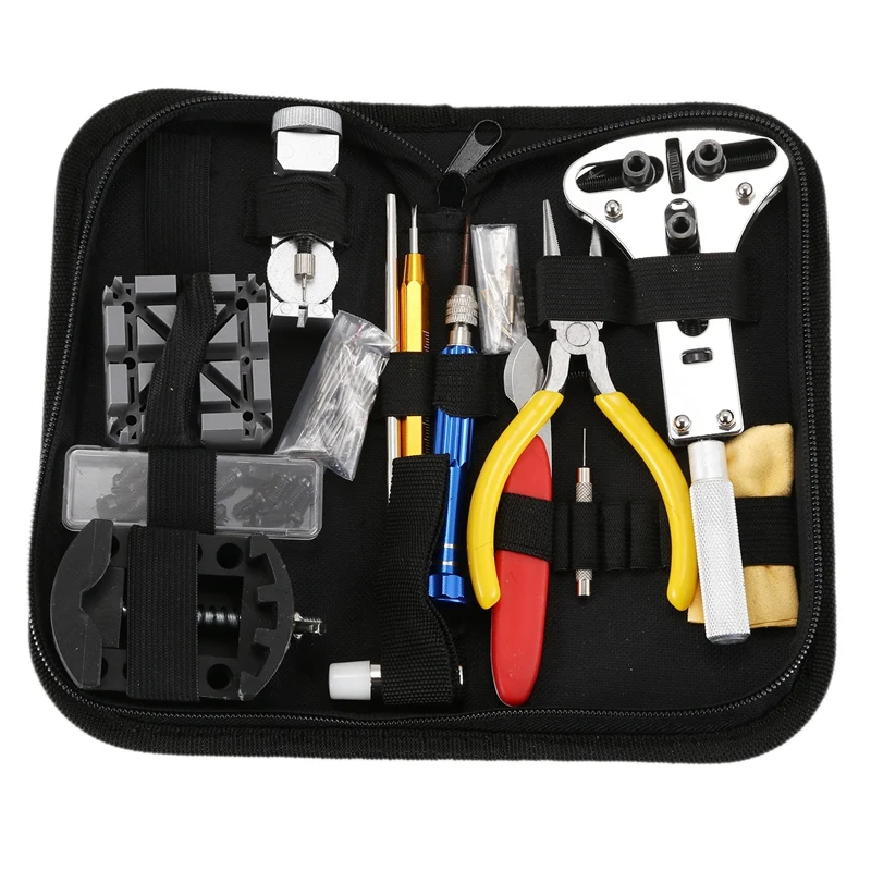 

168Pcs Watch Repair Tool Kit Watch Link Pin Remover Case Opener Spring Bar Remover Repair Tool Kit