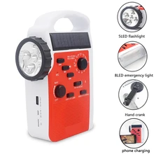 7 в 1 фонарик Солнечный многофункциональный светодиодный AM/FM радио TF карта Открытый Bluetooth аварийная лампа для чтения ручной кривошипный динамик