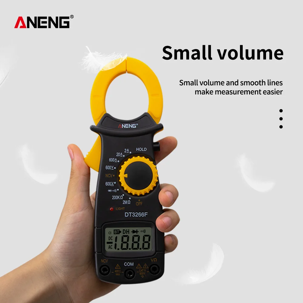 Мини цифровой мультиметр ANENG DT3266F амперметр Электрический клещи тестер