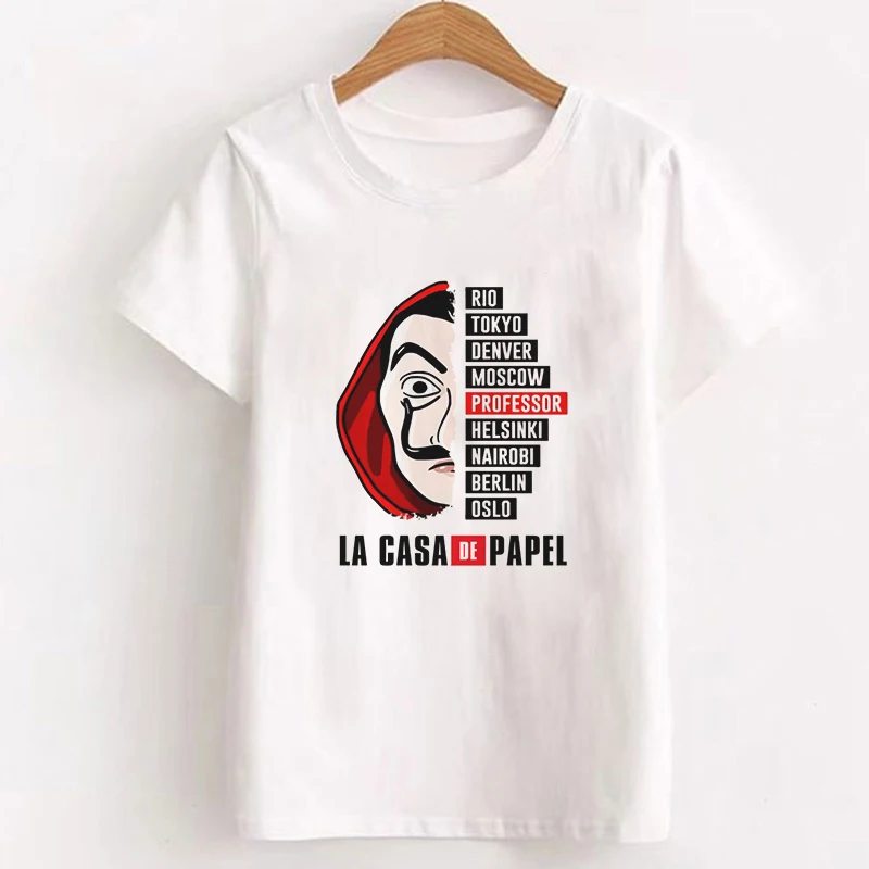 Money Heist The House Of paper, женская футболка, женская футболка с принтом BELLA CIAO, модная повседневная Летняя женская футболка