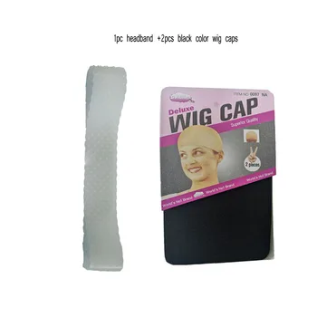 

Transparent Silicone Headband For Wear Wig Soft Drop-Shaped Wig Band Elastic Non Slips Women Yoga wit 2 pc wig caps