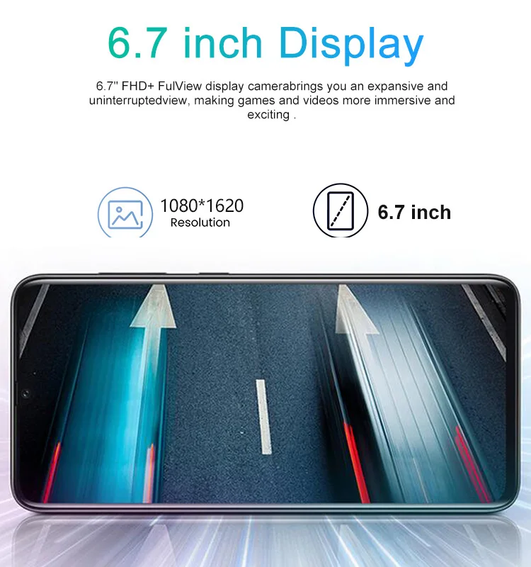 SOYES P43 Pro 2GB 32GB Cell Phone 4800mAh Face ID Fingerprint ID 6.7'' Android10.0 Hexa Core Global Language Smartphones