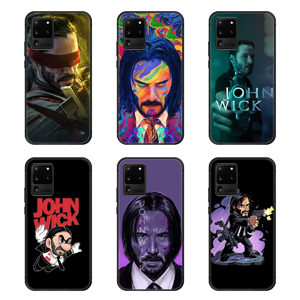 Чехол для телефона John Wick корпус корпуса Samsung Galaxy S 6 7 8 9 10 e 20 edge uitra Note plus черный