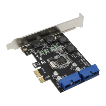 

PCI Express To Dual 19/20PIN USB 3.0 Expansion Card Desktop Computer USB Interface Adapter 5gbps high data rate expansion card