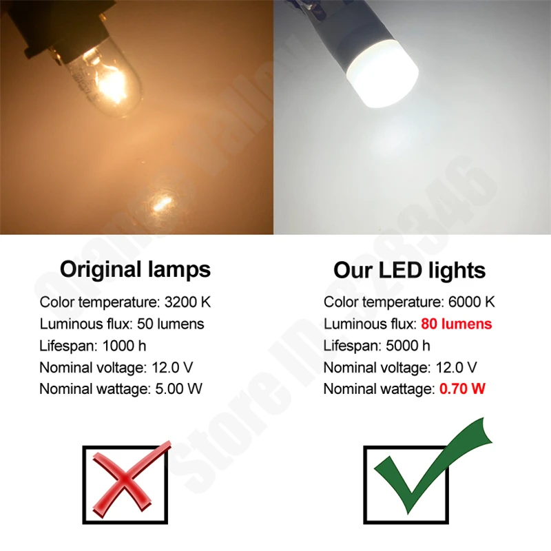ڵ LED ׸ Ʈ ÷Ʈ   Ŭ Ʈ, T10 W5W 194 1 SMD 3030, DC 12V, 100 