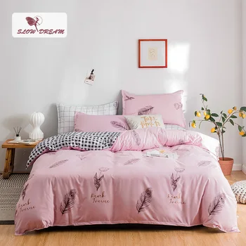 

SlowDream Bedding Set Bedspread Duvet Cover No Comforter Flat Sheet Single Twin Double Queen Full Queen King Girl Women Bed Set