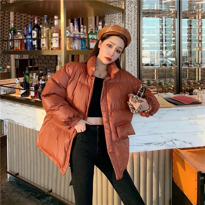 Высокая улица осень зима парка пальто для женщин тонкий пояс полный рукав корейский Толстый теплый хлопок Мягкий манто Femme Hiver верхняя одежда