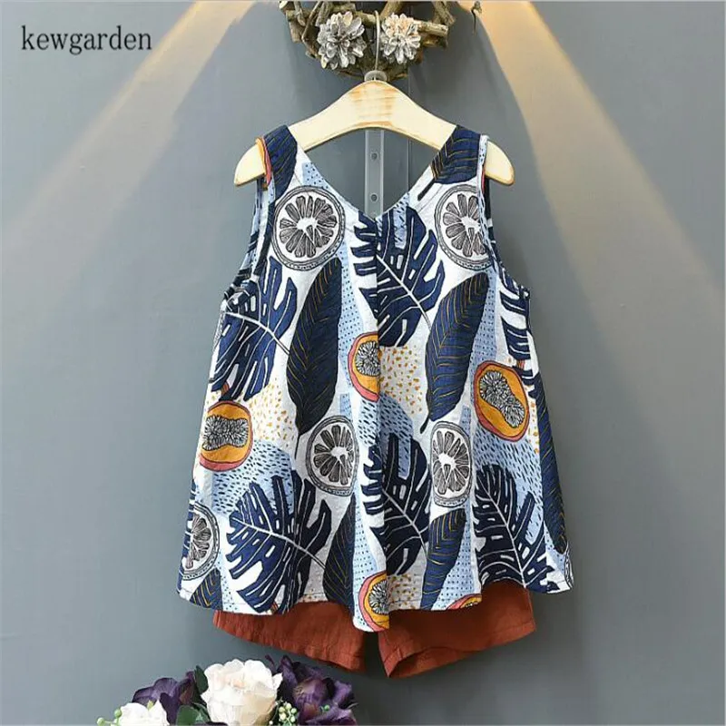 

2019 Children Girls Summer Clothing Sets Printed Floral Sleeveless Vest + Shorts 2PCS Kids Fashion Clothes Suit 2-6T