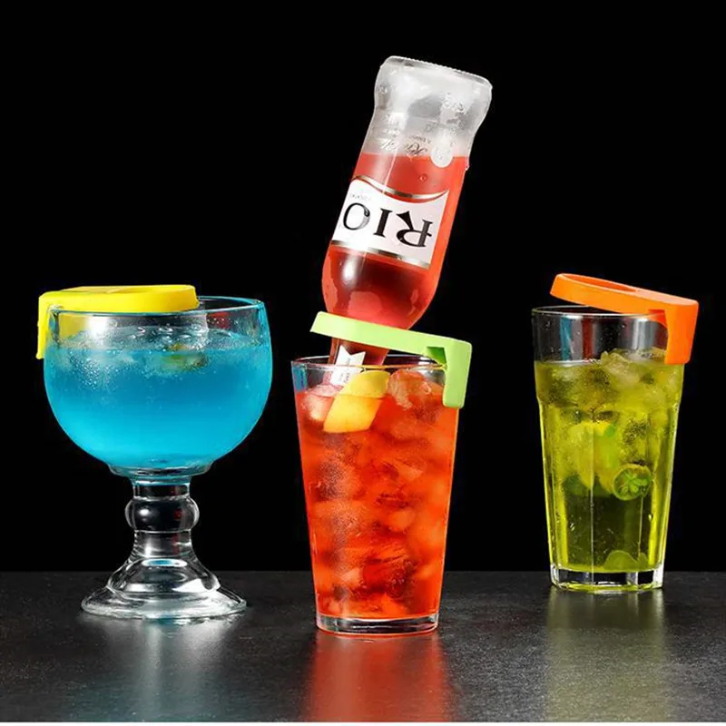 Bottle Buckle Beer Cocktail Snap Bar Drink Clips Bottle Holders wine bar kitchen accessories ABS 8 Colors 8 pieces bottle clips