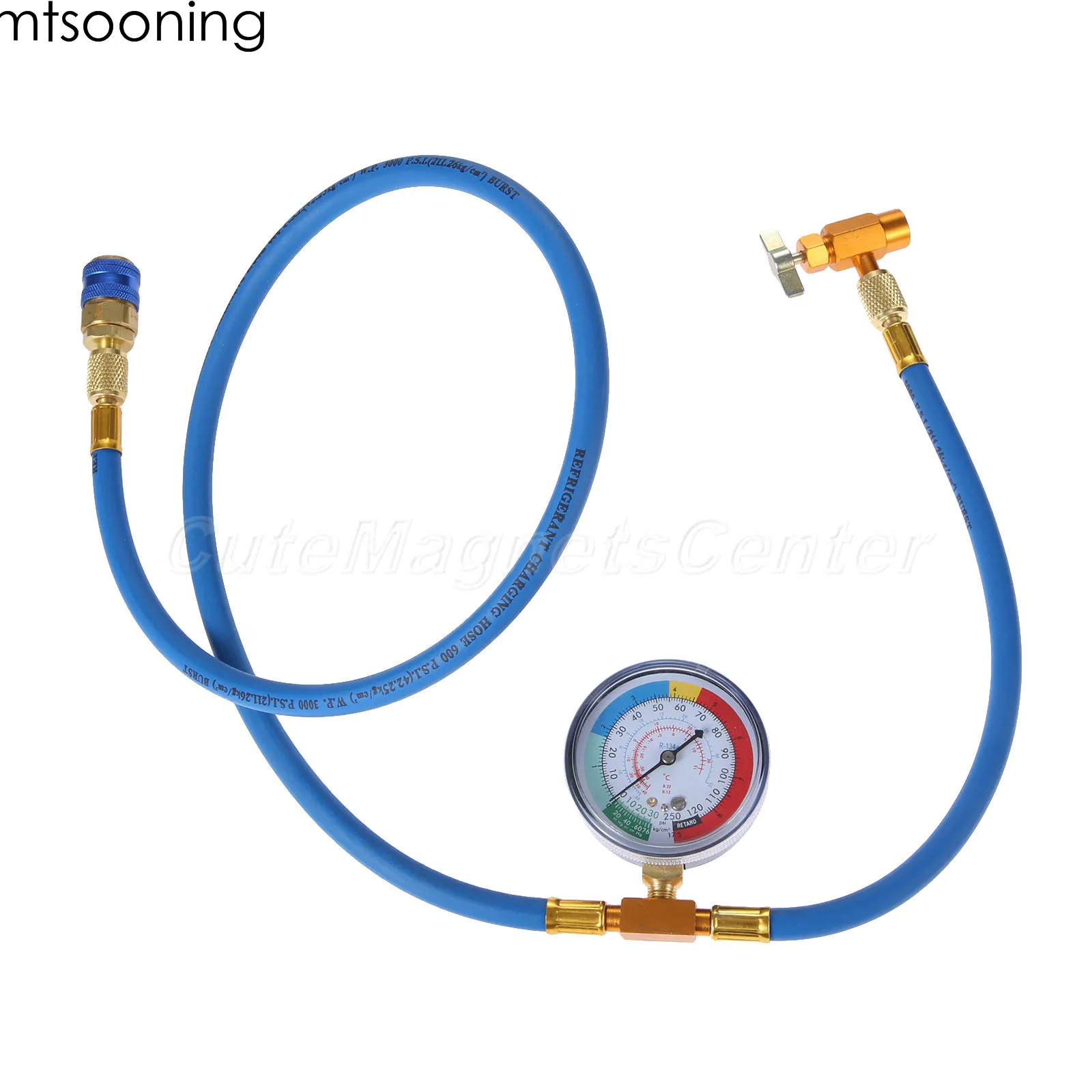 Mtsooning R134a перезарядка измерительный шланг с манометром Адаптер A/C хладагент