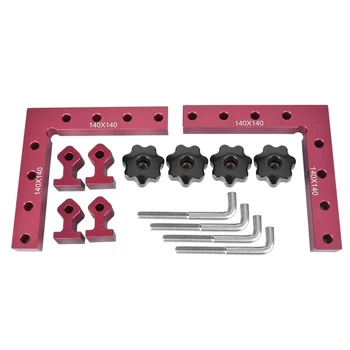 

2Pcs 90 Degree Positioning Squares Woodworking Right Angle Fixing Clip Right Angle Clamps Corner Clamping 140X140mm