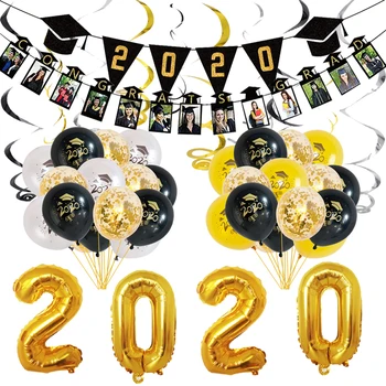

Graduation 2020 Class of 2020 Party Congrats Decorations Supplies Gift Balloons Decor Polyester Backdrop Items