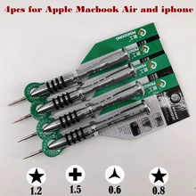Набор инструментов для ремонта телефона 4 в 1 Набор прецизионных отверток для Apple Macbook Air iPhone X 8 7 6S 6 Набор для разборки открывания