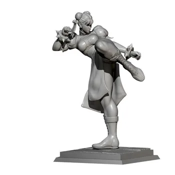

1/24 75mm Unassembled Resin Soldier Model Street Combat Female Resin Soldier White Model Self-assembled Resin Figure Model Kit