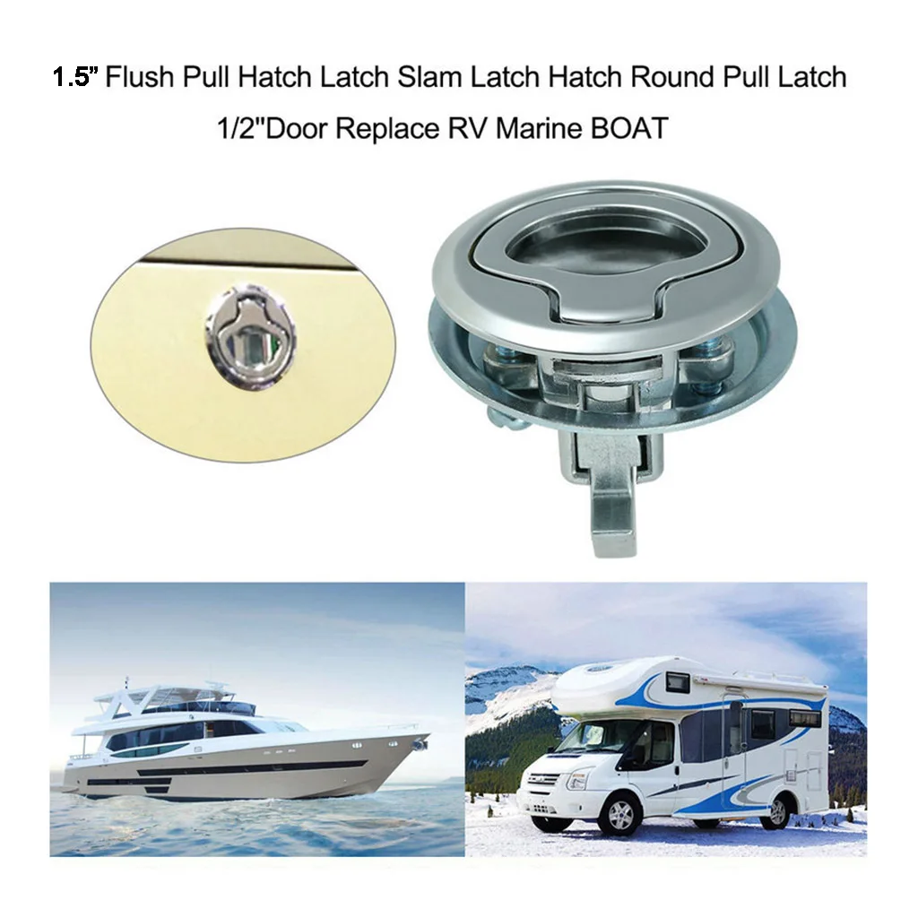 1.5' Slam Latch Round Hatch Latch Assembly For Rv Boat Marine Deck