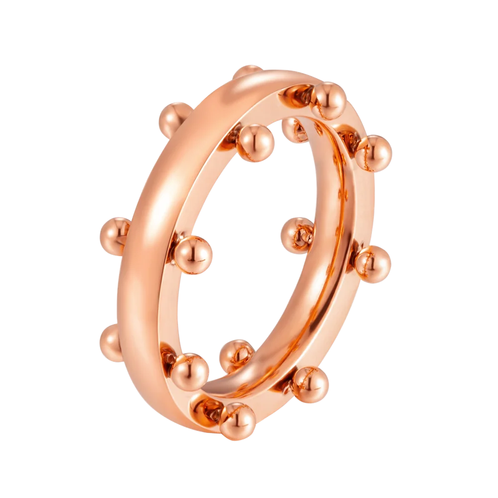 Luxury Stainless Steel Mini Ball Ring Gold Color for Women Men Vintage Finger Rings Party Wedding Wolf Party Trend Jewelry Gift wedding rings finger rings jewelry rings ring jewelry