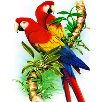 

Parrot Full Round Stones Animal Diamond Painting Diamond Embroidery Diamond Cross Stitch Diamond Gift