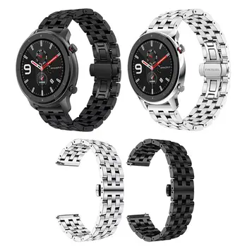 

Butterfly Buckle Watchband Stainless Steel Wrist Strap Replacement for Huawei Amazfit GTR 42MM/47MM Smart Watch Accessories