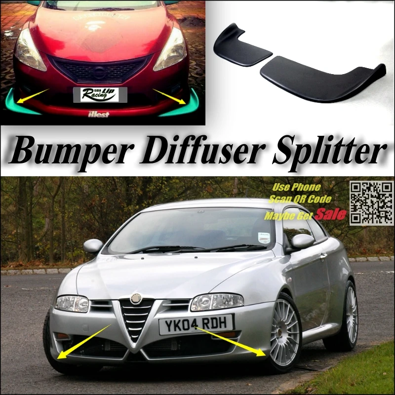 Автомобильный сплиттер диффузор бампер Canard губ для Alfa Romeo 166 AR 1998 ~ 2008 Тюнинг