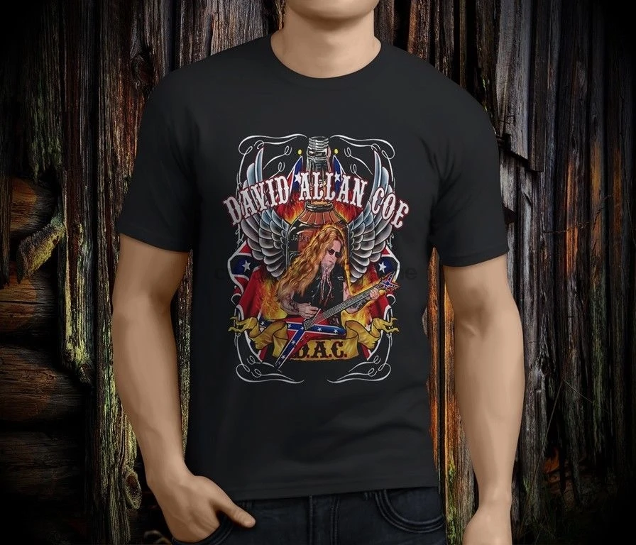 New Popular DAVID ALLAN COE POSTER Men Black T-shirt Size S-3XL custom t shirts shirt design funny maker |