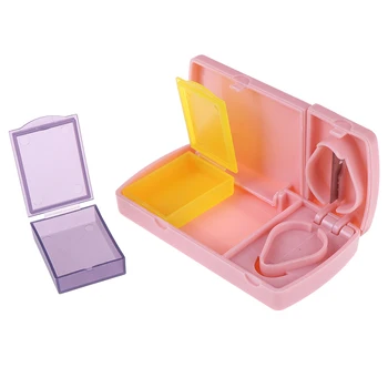 

Multifunctional Pill Box Cutter Medicine Crusher Grinder Splitter Tablet Cutter Divider Storage Case Pill Box Cutting Tablets